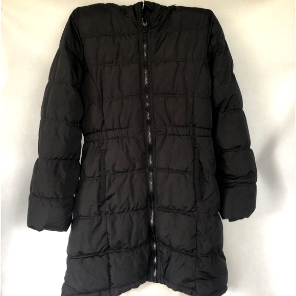 Black Puffy Winter Parka - Picture 1 of 8